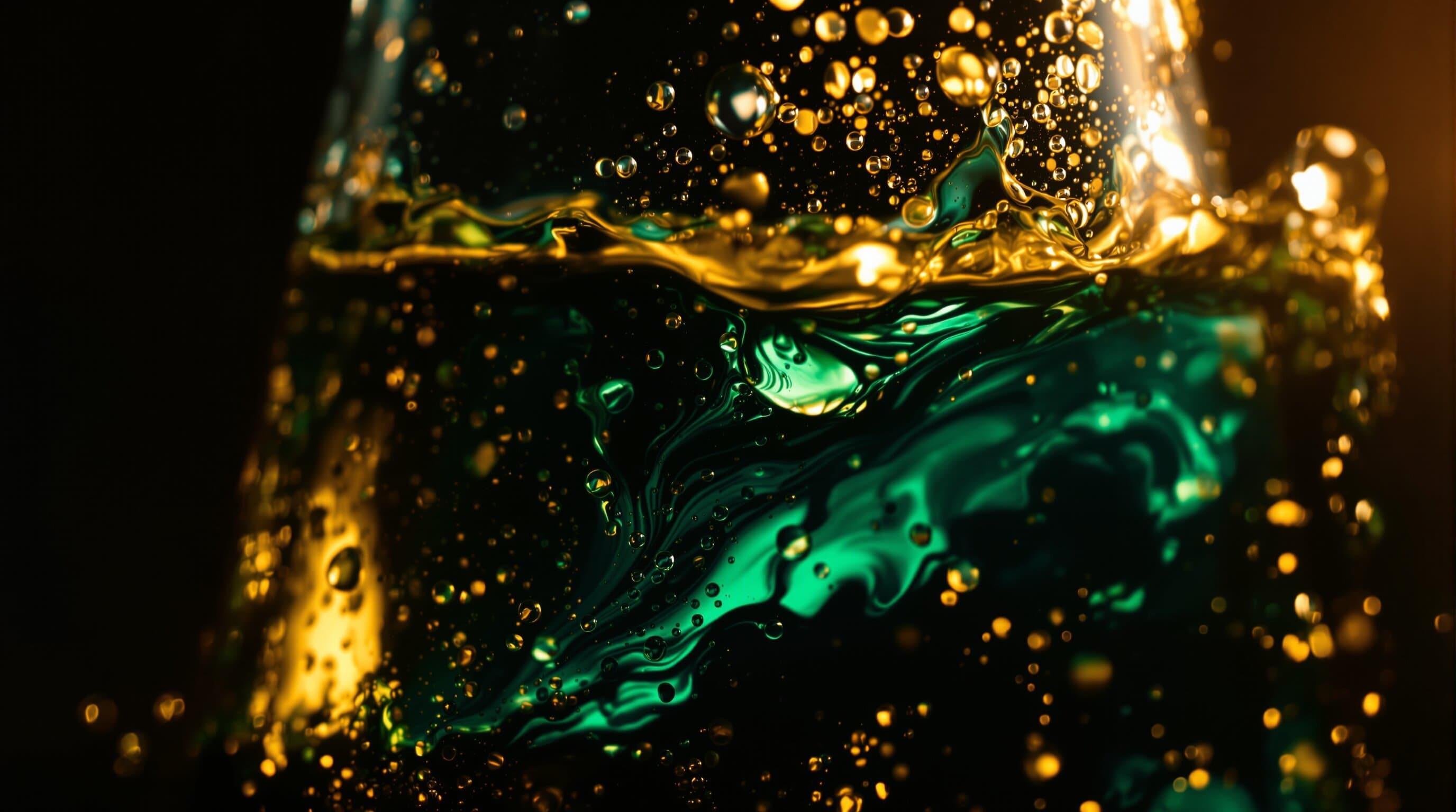 Microalgae suspended in laboratory liquid